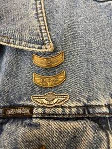 lot 262 image: Harley Davidson Denim Vest with Pin
