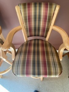 lot 136 image: Two Padded Swivel Bar Chairs