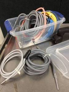 lot 5 image: Lot Of Connection Cords &&nbspStryker Infusion Pump Holder Adjustable
