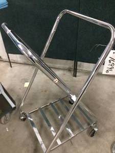 lot 18 image: Stainless Steel Blickman Laundry Hamper and Mayo Tray Medical Equipment Stand