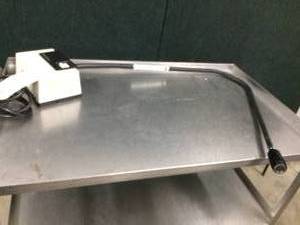 lot 40 image: Wall Mount WELCH ALLYN PORTABLE EXAM PROCEDURE OBGYN LIGHT 48300 & FOCUSABLE ADJUSTIBLE FIBEROPTIC LAMP LITE PIPE - EXCELLENT CONDITION