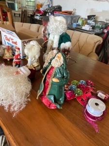 lot 30 image: Christmas Decor, Pine Cones, Ornaments, Variety of Tree Toppers