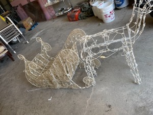 lot 56 image: Light up Deer with Sleigh