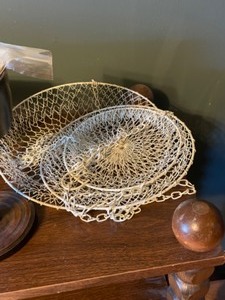 lot 97 image: Wine Glasses, Chalice, Costume Jewelry, Angel Candle, Lanterns, Candle Snuffers, Hanging Fruit Basket