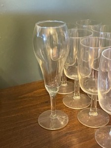 lot 104 image: Variety of Various Wine, Brandy, and Champagne Glasses Clear