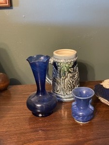 lot 105 image: German Vase, Stein, German and French Glassware