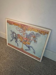 lot 168 image: Carousal Horse Picture and Butterfly Picture
