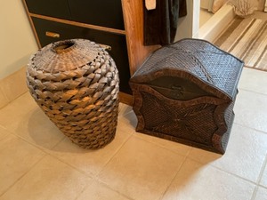 lot 208 image: Decorative Trunk and Basket