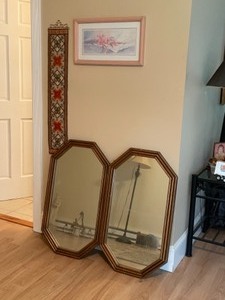 lot 215 image: Vintage Mirrors, Pink Picture, Tapestry