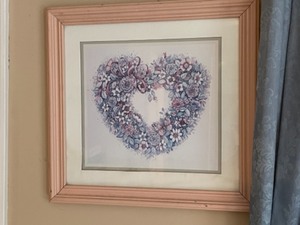 lot 220 image: Pictures Lords Prayer, Hearts, Flowers
