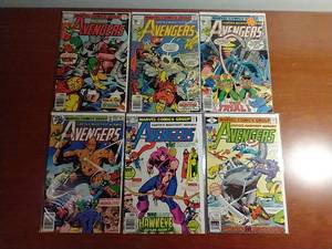 lot 32 image: 6 Bronze Age Avengers Comics