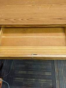 lot 239 image: Schoolteachers Desk and Large Bookcase