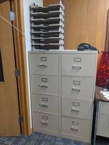 lot 327 image: Complete Filing System - File Cabinets & Desk Trays