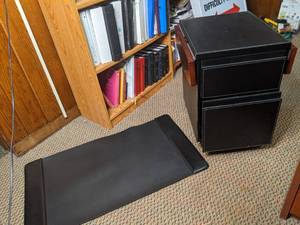 lot 331 image: Rolling Filing Cabinet and Desk Mat