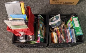 lot 164 image: Mixed Lot of CDs, DVDs, & VHS Tapes The Muppet Christmas Carol, Leap Frog, Free Willy, El Dorado, I am the cute one Mary Kate & Olsen DVD, & More