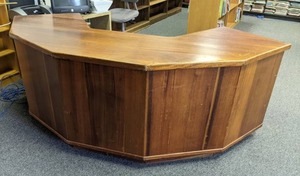 lot 144 image: Vintage Solid Wood Library Desk