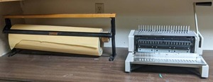 lot 115 image: Vintage Bulman Spring Paper Cutter & Spring Binder