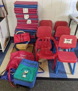 lot 108 image: Kids Chairs, Three-Fold Nap Mats, & More