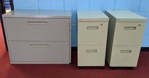 lot 127 image: Set of (3) Filing Cabinets