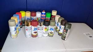 lot 225 image: Lot of Spray Paint & Adhesive
