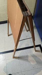 lot 229 image: Wooden Sandwich Board and Shoe Rack