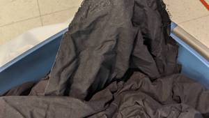 lot 222 image: Large Lot of Black and White Fabric