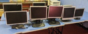 lot 153 image: Lot of (11) Computer Monitors HP & Dell