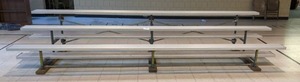 lot 11 image: Safeway Metal Bleachers with 3 Rows (Lot 2 of 2)