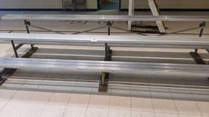 lot 10 image: Safeway Metal Bleachers with 3 Rows (Lot 1 of 2)