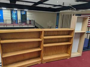 lot 312 image: Lot of (3) Wooden Bookshelves