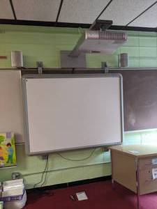 lot 6 image: Promethean Projector and ActivBoard and Speakers (Lot 2 of 6)