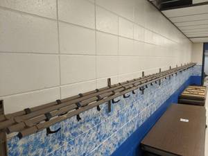 lot 302 image: Long Rack w (11) Hook Brackets