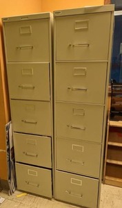 lot 111 image: Set of (2) Five Drawer Filing Cabinet