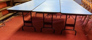 lot 187 image: Set of (4) Blue Foldable Tables (Lot 22) 