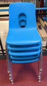 lot 193 image: Set of (6) Classic Series School Chairs