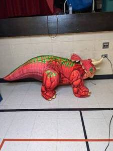 lot 350 image: Extra Large Nanco Red Plush Triceratops