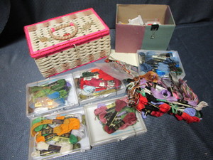 lot 33 image: Embroidery Floss, Notions
