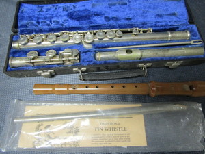 lot 68 image: Flute, Tin Whistle, Recorder
