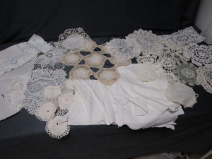 lot 95 image: Doilies & Dresser Scarves