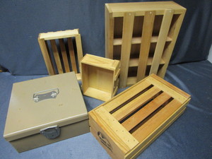 lot 243 image: Wooden Crates, Metal Box