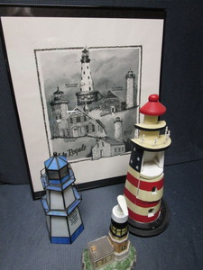 lot 270 image: Lighthouse Poster & Shelf