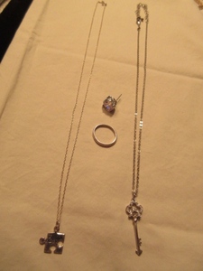 STERLING AND SILVER COLOR JEWELRY ITEMS