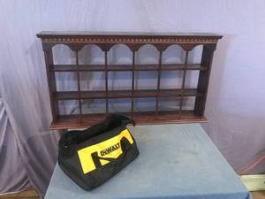 lot 18 image: DeWalt Bag & Wood Wall Shelving
