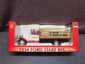 lot 28 image: Lennox 1934 Ford Stake Bed Truck Bank