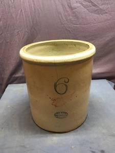 lot 36 image: 6 Gallon Red Wing Crock