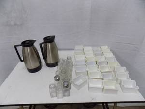 lot 30 image: Coffee PotsSalt ShakersSmall Packet Trays