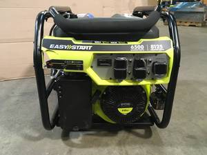 RYOBI 6500-Watt Portable Generator RY906500VNM in  like new condition