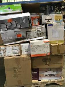 Tall Pallet with assorted Lightning open Box Customer returns see pictures