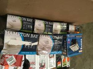 Lot of assorted Ventilation Fans and wall Registers see pictures