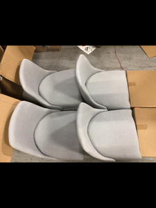 Benfield Sable Brown Wood Upholstered Dining Chair with Stone Gray Seat (Set of 2) (20.6 in. W x 32 in. H) by StyleWell Customer Returns See Pictures